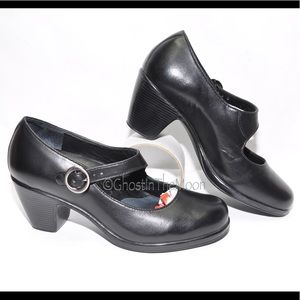 DANSKO Mary Jane Heel Shoes Black Genuine Leather EU 36 US 6